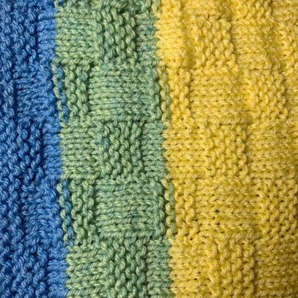{Knit Baby Blanket} 🧺 basket weave design